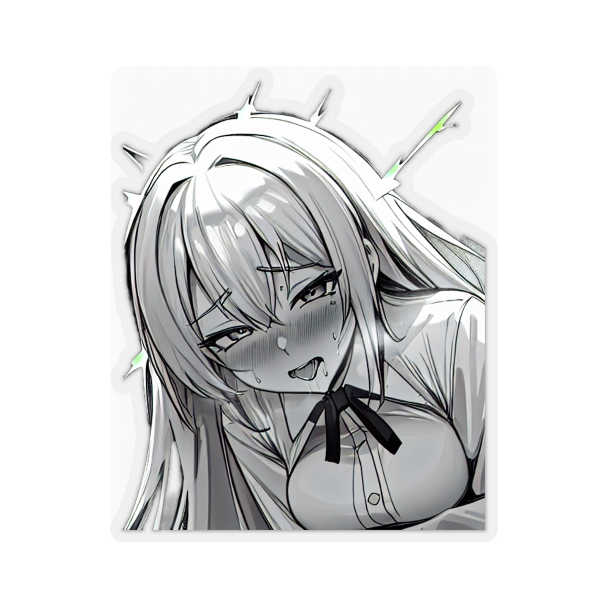 ahegao mouth hentai anime Sticker for Sale by Mitsuoo