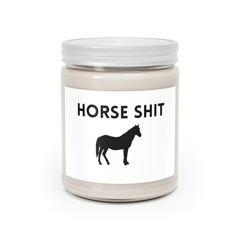 Equestrian Candle "horse Shit" | Scented Soy 9oz Gift for Horse Lover ...