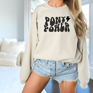 Pony Power Tshirt png, Pony Pferd PNG für Cricut, Pony Vinyl Aufkleber png, Geschenkidee für Pony-Liebhaber, trendige groovy Pony-Liebhaber png/sng download