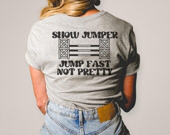Equestrian jumping Tshirt , Horse Show, Horse Girls Equestrian t-shirt, Gift Idea for horse Lover, Show Jumper Equestrian Tshirt, Horse Jump