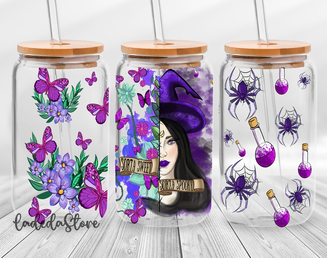 Sorta Sweet Sorta Spooky Halloween 16oz Libbey Glass Can Wrap - Etsy