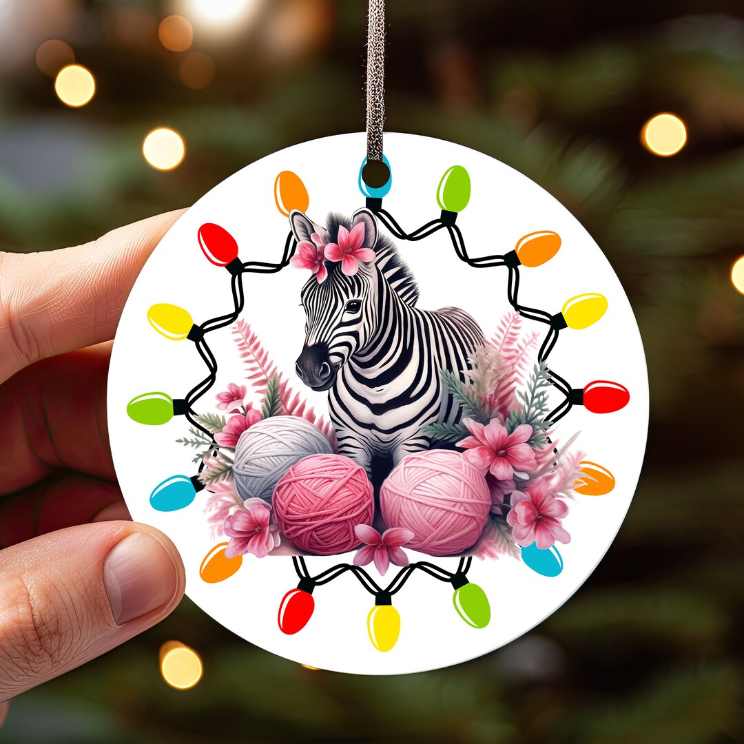 Rosa Weihnachten Zebra Ornament Sublimation Weihnachten Zebra Etsy.de