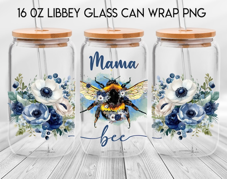 Plus de 130 modèles en boîte de conserve en verre Libbey 16 oz, maman papillon fleur en verre dépoli, tasse Libbey mode maman, téléchargement numérique pour la fête des mères image 8
