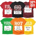 Funny Taco Halloween Shirts – Matching Hot Sauce Group Costumes for Family, Teachers & Friends | Group Halloween Shirts