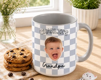 Personalized Grandpa Coffee Mug with Baby Photo, Custom Photo Mug for Grandpa, Grandpa Birthday Gift, Fathers Day Gift