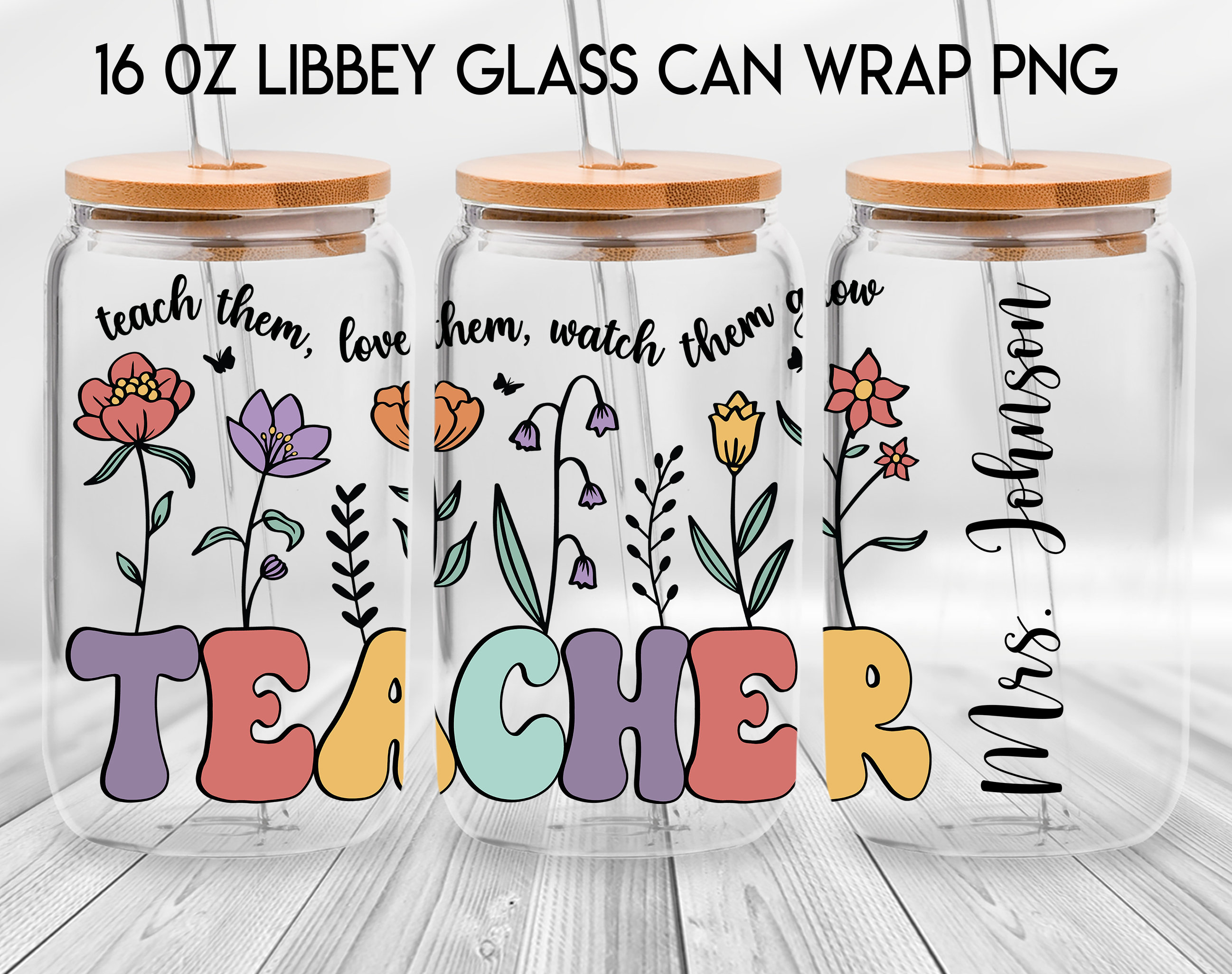 18 oz Teacher Glass Cup – Shop Iowa