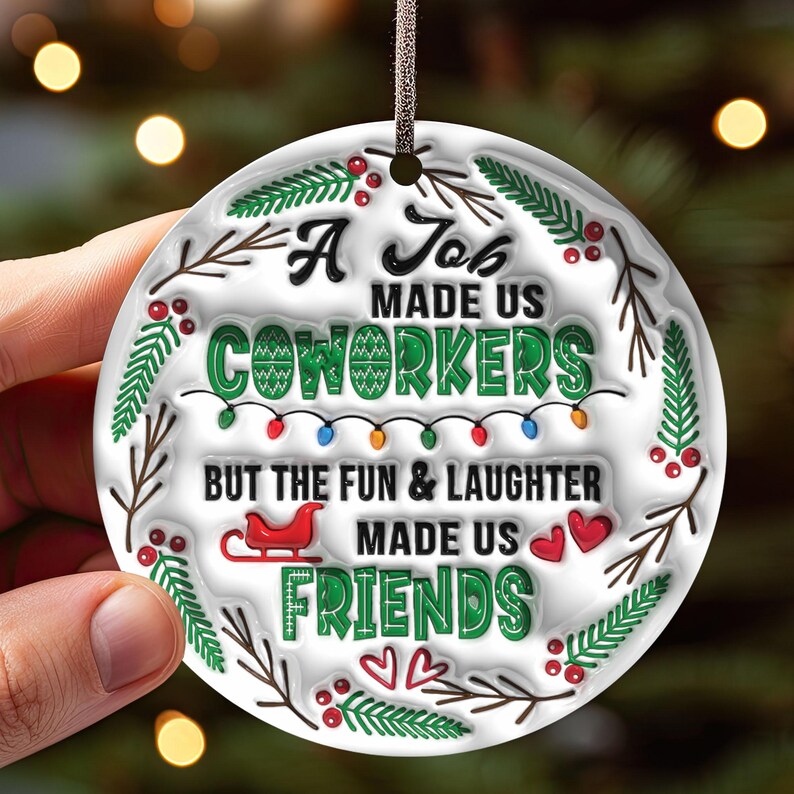 10 Designs Coworkers Christmas Ornament Sublimation Designs PNG