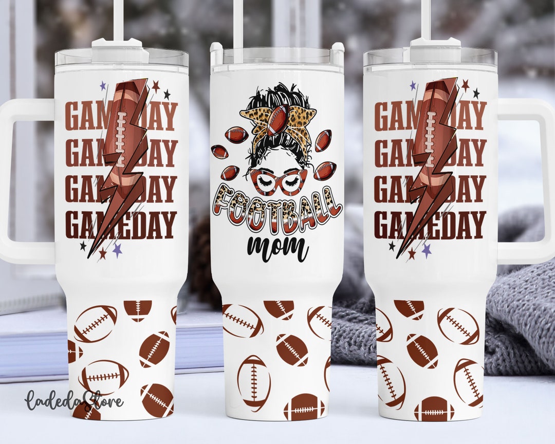 Football Mom 40oz Quencher Tumbler Wrap Football Mama Tumbler 40oz Game