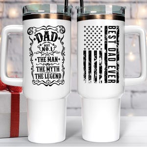 Best Dad Ever UV DTF Wrap Set 3 – Dad Mechanic 16oz Glass Can Decal – The Man The Myth The Legend – Father’s Day Gift – Ready to Press