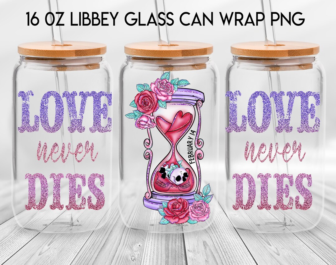 SchädelSanduhr 16 Unze Libbey Glasdose Liebe Stirbt nie Etsy.de