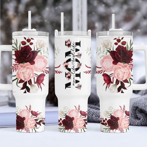 Best Mom Ever Flower 40oz Quencher Tumbler Wrap Png - Life Mom Floral Tumbler Wrap Mother&#39;s Day Tumbler Sublimation Designs Download Png