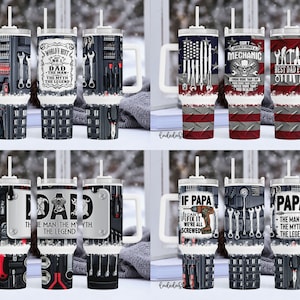World&#39;s Best Dad The Man The Myth The Legend - Dad Mechanic 40 oz Quencher Tumbler Wrap, Best Dad Ever Tumbler 40 Oz Gift For Father&#39;s Day