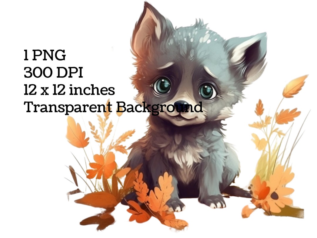 Wolf Clipart Cute Wolf Png Baby Wolf Png Wolf White - Etsy Canada