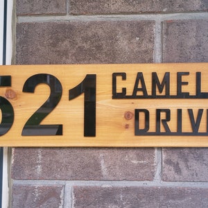 Address Sign, Outdoor sign, Vertical House Sign, House Numbers, Modern Acrylic Laser Cut, 3D Home Address Number