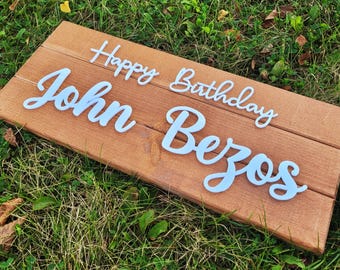 Personalized Last Name Wood Sign, 3D Acrylic Letters, Housewarming Gift