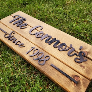 Waterproof Personalized Outdoor Sign, Indoor Wood Sign, Housewarming Gift, Wedding Sign, Wall Decoration, Anniversary Gift, Gift for Couple,