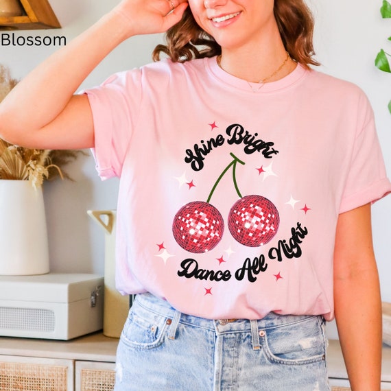 Mirrorball Shirt Cherry Shirt Disco Ball Shirt Dance Teacher - Etsy