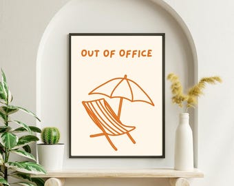 Out of Office Retro Print: Vacation Wall Art (Digital Download)