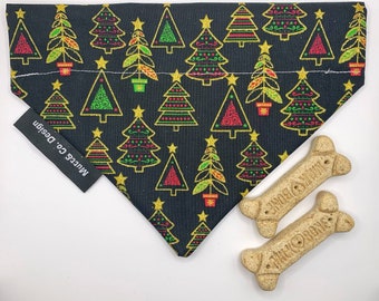 Christmas Tree Lights, Over the Collar Bandana, Holiday Bandana, Gifts for Pets, Pet Neckwear