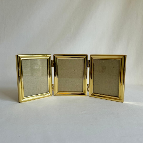 Tri-fold + Hanging Gold Frames | Vintage Picture Frames