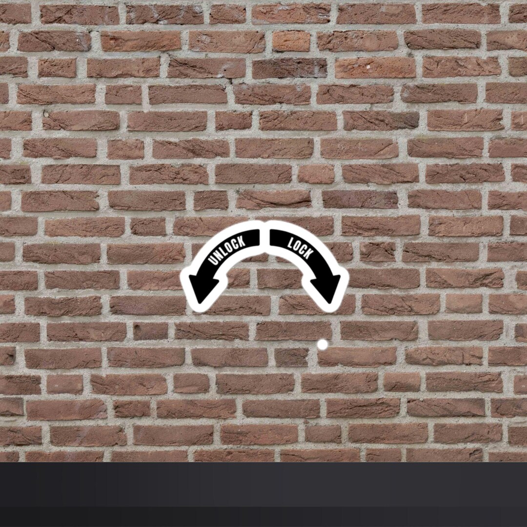 Unlock Lock Directional Sticker - Etsy