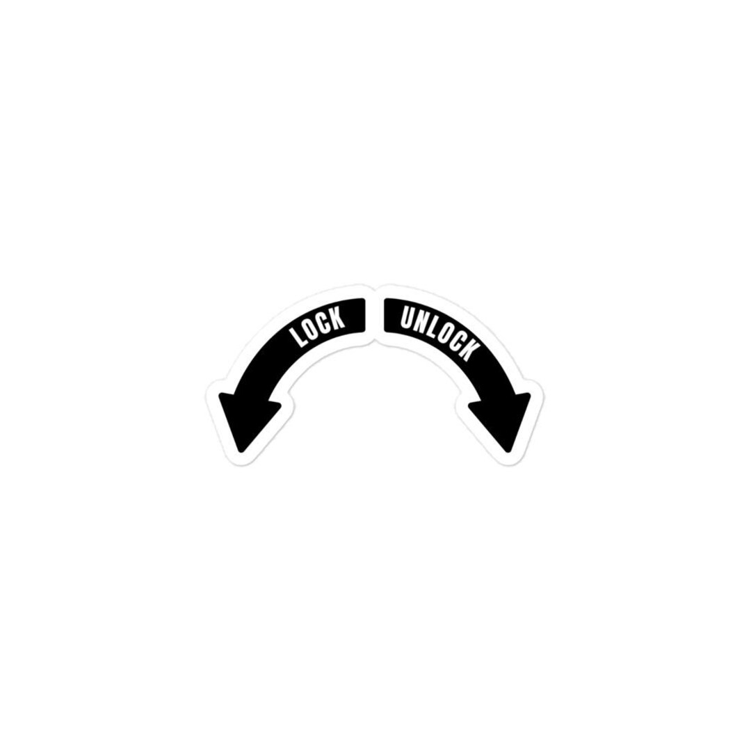 Lock Unlock Directional Bubble-free Stickers - Etsy