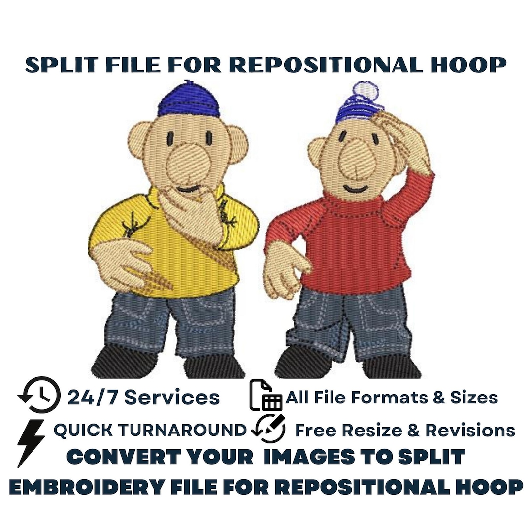 Repositional Embroidery Repositional Hoop Embroidery Design: Custom Digitizing Service (PES ...