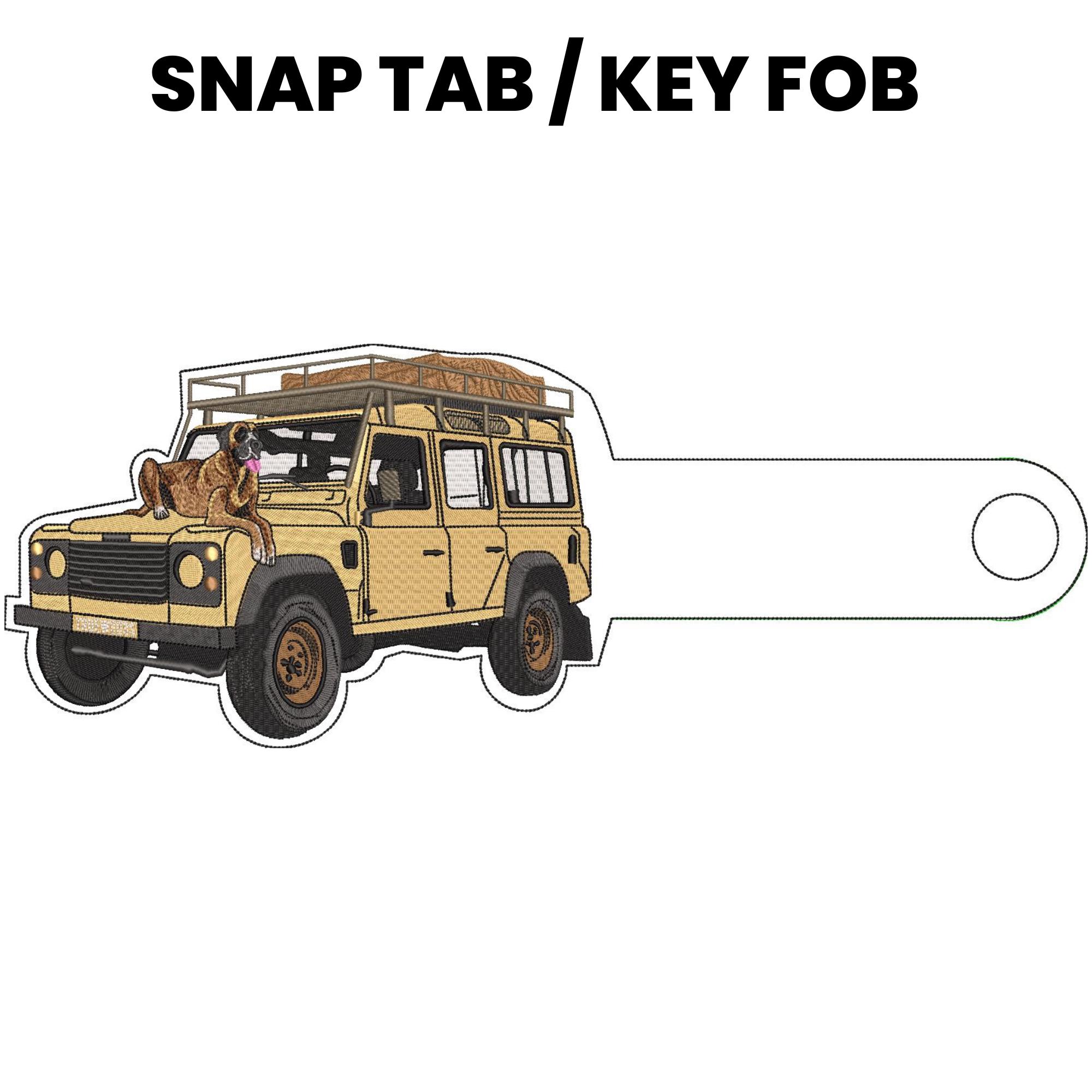 Custom Snap Tab Embroidery Design: Key Fob Digitizing (PES, DST Formats ...