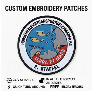 Custom Embroidered Iron-On, Sew- On & Velcro Patches: 3D Puff, Chenille, Woven