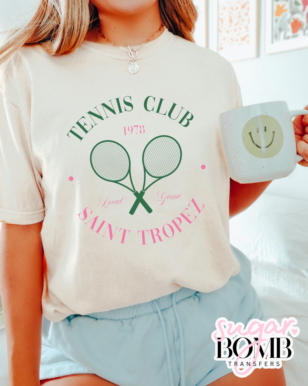 Saint Tropez Tennis Club DTF Transfer Custom Transfers Ready Etsy