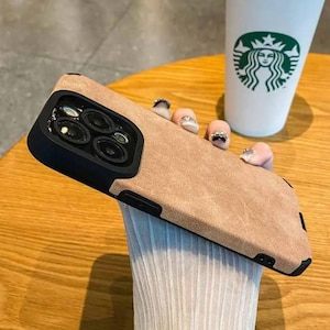 iPhone 15 14 Plus 13 12 Mini 11 Pro Max 用高級マットソフトレザーケース 耐衝撃シリコンシェル SE バックカバー