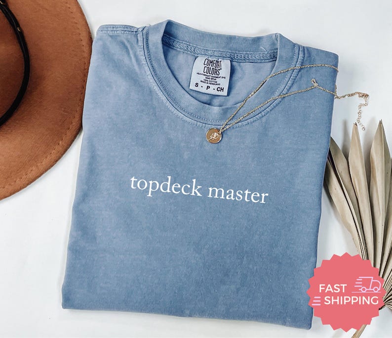 Comfort Colors® Topdeck Master, Cute Casual Tee, Fun Graphic Shirt, Unisex Trendy Top, Geeky Fashion, Gamer Apparel, Magic the Gathering image 3