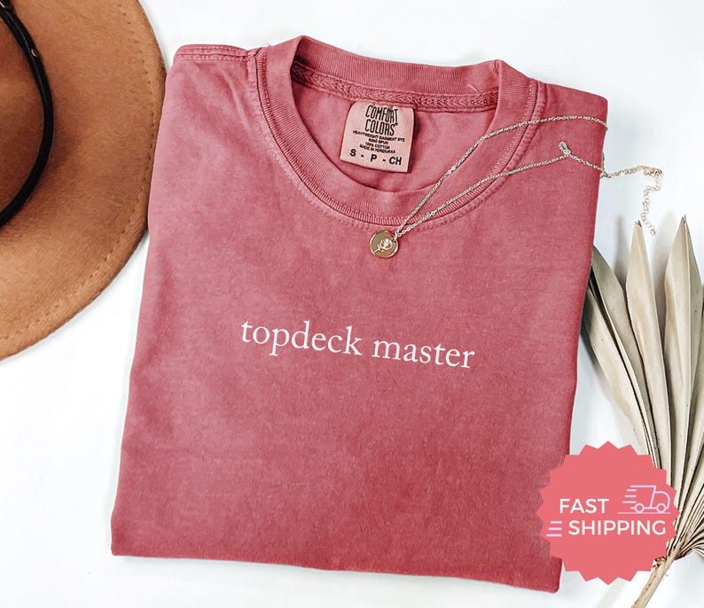 Comfort Colors® Topdeck Master, Cute Casual Tee, Fun Graphic Shirt, Unisex Trendy Top, Geeky Fashion, Gamer Apparel, Magic the Gathering image 6