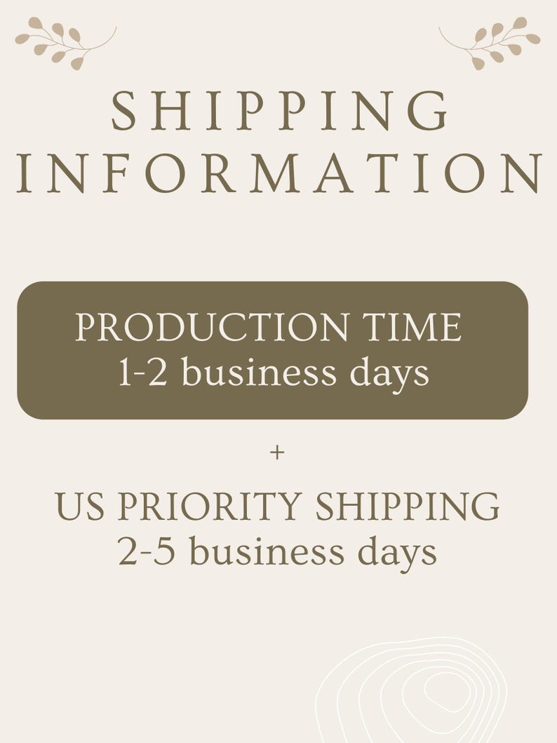 Shipping Information Print, Production Time 1-2 Business Days, US Priority Shipping 2-5 Business Days, Wall Decor, Home Office