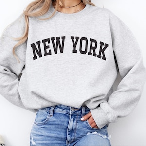 New York Sweatshirt Vintage New York Crewneck trendy state sweatshirt NYC Crewneck Minimalist NY Unisex Sweatshirt