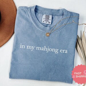 Comfort Colors® In My Mahjong Era, Trendy Game Lover Shirt, Casual Graphic Tee, Stylish Mahjong Player Gift image 3