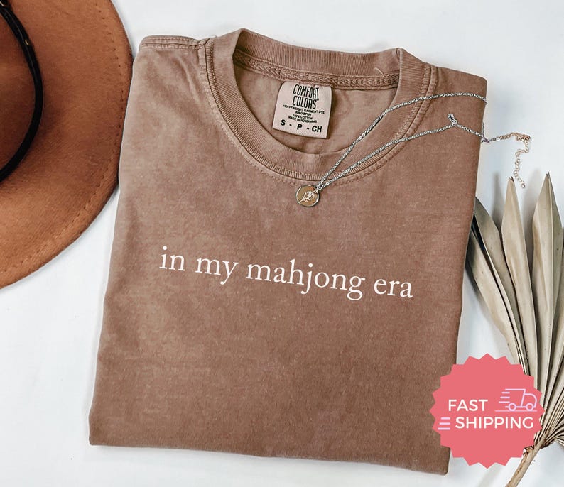 Comfort Colors® In My Mahjong Era, Trendy Game Lover Shirt, Casual Graphic Tee, Stylish Mahjong Player Gift image 6
