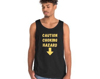 Camiseta sin mangas de algodón pesado unisex con peligro de asfixia