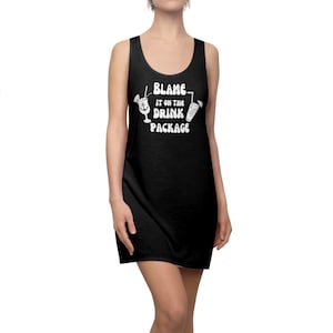 Blame It On The Drink Package Racerback Dress in Black