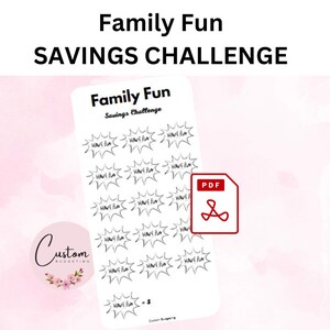 Family Fun Savings challenge | Fun Savings challenge