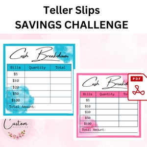 Teller slips | Cash break down