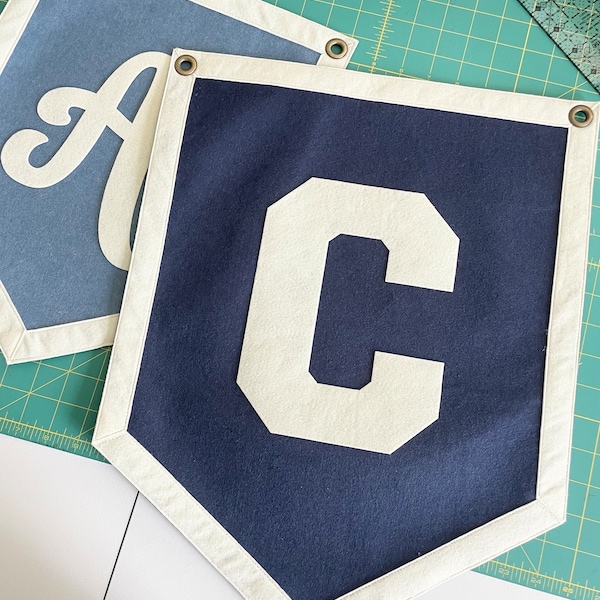 Custom Letter Camp Flag, Felt Banner, Letter Banner, Letter Flag, Nursery Decor