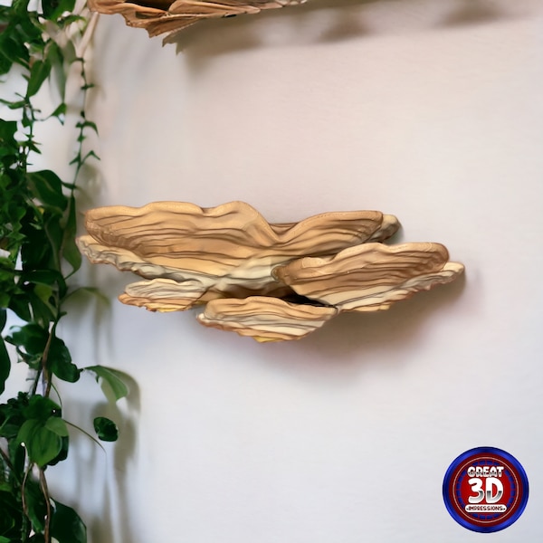 MUSHROOM SHELF the Ostrea Medium Size Toadstool Accent Display, 3D ...