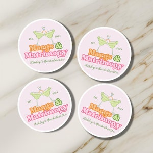 Margs and Matrimony Bachelorette Stickers, Final Fiesta, Custom Vinyl Stickers, Water Bottle Stickers, Vinyl Decal, Beach Bachelorette Decor