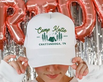 Bachelorette Trucker Hats, Camp Bachelorette, Custom Trucker Hat, Last Trail Before the Veil, Bride Trucker Hat, Bachelorette Favors