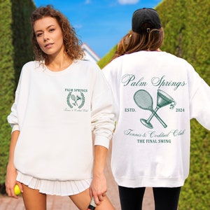 Bachelorette Sweatshirt, Tennis Sweatshirt, Social Club Sweatshirt, Bachelorette Favors, Tennis Gifts for Women, Country Club