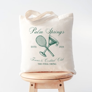 Custom Bachelorette Tote Bags, Tennis Bachelorette, Last Swing before the Ring, Martini Totes, Personalized Beach Bag, Bridesmaid Tote Bag