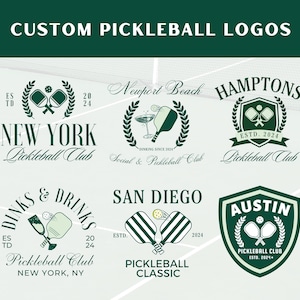 Pickleball SVG Benutzerdefiniertes Logo-Design, benutzerdefiniertes Pickleball-Logo, Pickleball Club-Design, Pickleball PNG-Design, Pickleball SVG für Cricut