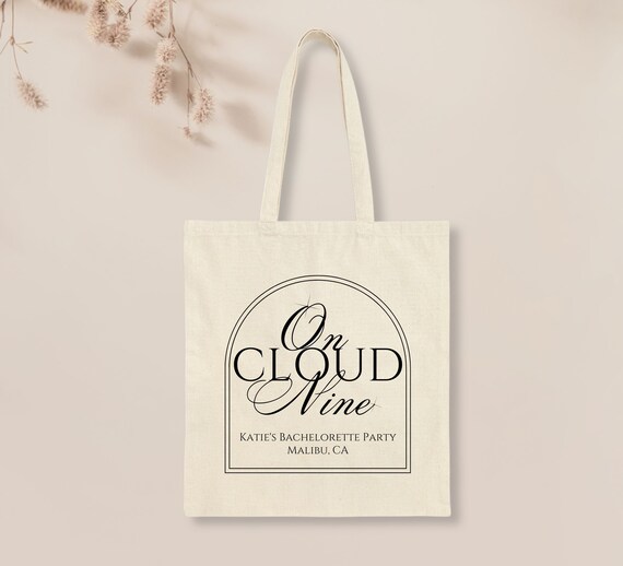 Cloud Nine Tote Bag Bachelorette Party Favor Cloud Nine 