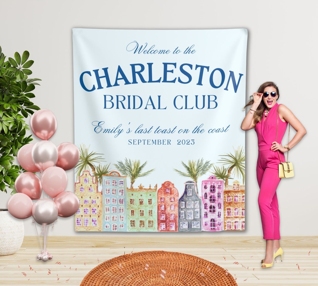 Charleston Bachelorette Custom Backdrop Bachelorette Banner Etsy